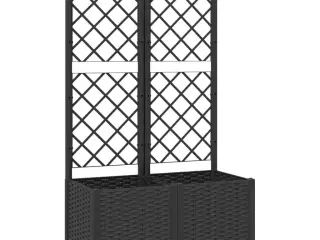 Plantekasse med espalier 80x40x136 cm PP sort