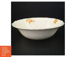 Engelsk Dekorativt fad skål i porcelæn med blomstermotiv (str. 25 x 7 cm)