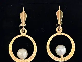 Vintage øreringe i 14 karat guld