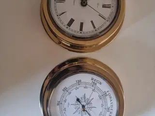 Skibs barometer og ur Agena Quartz