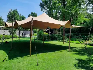 B2B Engros -  Stretch Tent - 7,5x10,5m dug - Komplet - Sand