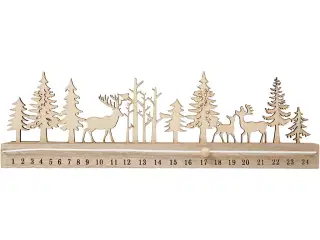 Julekalender nedtælling, H: 12 cm, L: 40 cm, B: 3,6 cm, 1 stk.