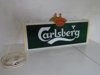 Carlsberg lysskilt dobbelt siddet med kongekroner