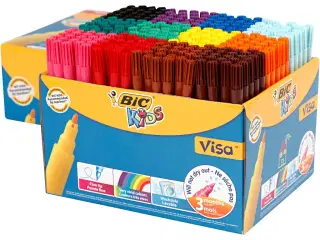 BIC Visa Fin Tusch, streg 1,6 mm, ass. farver, 12x24stk./ 1 pk.