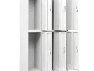 Lockerskab med 6 rum 90x45x180 cm grå