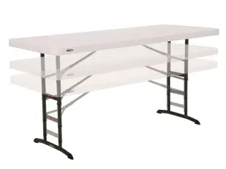 Sammenklappeligt bord Lifetime Hvid Stål Plastik 183 x 91 x 76 cm