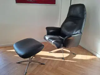 Hjort Knudsen lænestol m.skammel