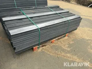 Terrassebrædder Kirkedal Komposit, sort og grå 100 styk