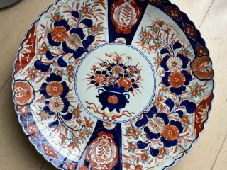 Antikt japansk Imari-fad – 46,5 cm – perfekt stand