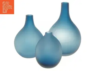 Sæt af tre blå vaser fra Lucie Kaas (str. 23, 18 og 13 cm)