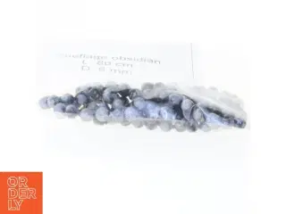 Snefnug obsidian halskæde (str. 80 cm)