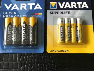 Varta AA og AAA batterier.