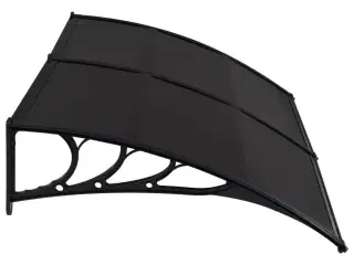 Dørbaldakin 240x100 cm polycarbonat sort