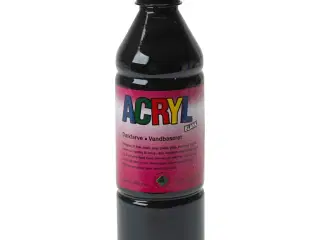 Sort akrylmaling 500ml - Alsidig til kreative projekter