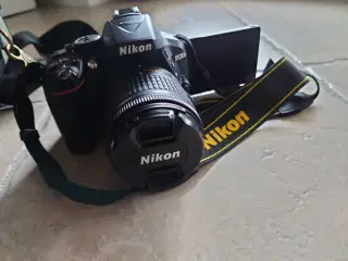 Lækkert spejlreflekskamera mrk. Nikon D5300