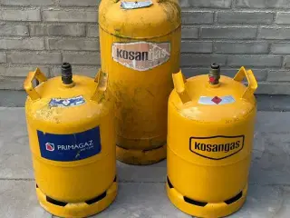 Gasflasker, 2 stk 11 liter og 22 liter