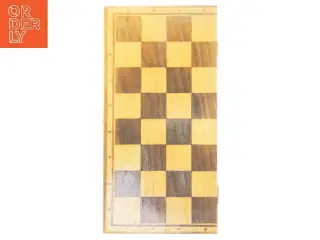 Træ skakspil med æske (str. 3,5x17x33,5 cm)