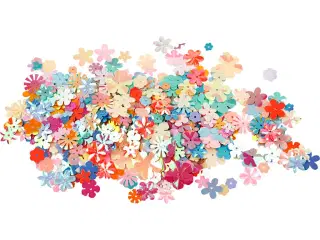 Pailletter, str. 6-20 mm, pastelfarver, 250g/ 1 pk.