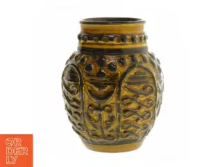 Keramisk vase med mønstret design fra Bay W.GERMANY (str. 15 cm)