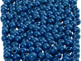 Blå Træperler 5 mm - Perfekte til Smykker og Håndarbejde