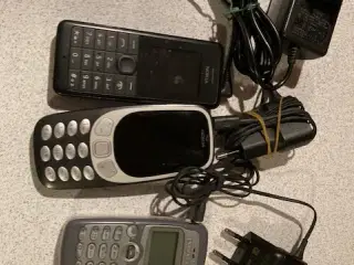 Mobiltelefoner med oplader 