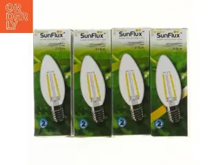 SunFlux LED kertepærer E14 2,1W 210Lm – 4 stk fra Sunflux (str. 11 cm)