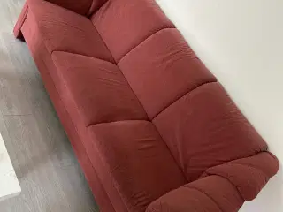 Rød stof sofa