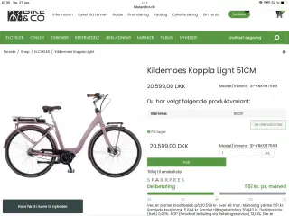 Kildemoes Koppla Light damecykel med centermotor