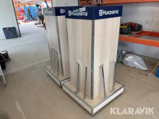 Display med holdere på hjul 2 styk