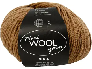 Uldgarn, L: 125 M, lys brun, 100g/ 1 ngl.