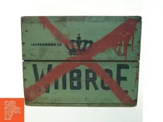 Vintage trækasse fra Wiibroe (str. 45x31x35 cm)