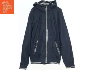 Mørkeblå jakke med hætte fra H&M (str. 164)