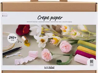 Maxi DIY Kit Crepepapir, Blomster, Stræk/crepe: 180%, 105 g, 1 pk.