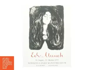 Plakat Edvard munch fra Nordjyllands Kunstmuseum (str. 40 x 30 cm)
