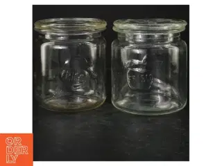 Glasopbevaringskrukker fra Frisco (str. Ø. 12 cm. længde, 17 cm. og 13 cm)