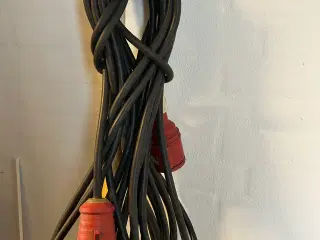 Kraft kabel med stik og fasevender