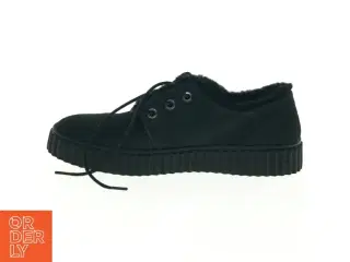 Sorte pelsforede sko med snørebånd fra Nc Footwear (str. 37 )