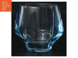 Blå lysestage (str. 8,5x8 cm)