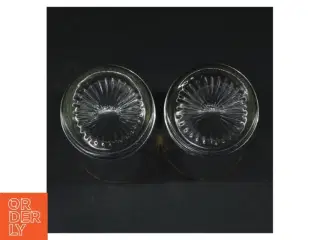 Glasvaser med guldkant (str. Ø. 7 cm. længde, 14 cm)
