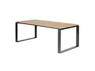Lyngsø havebord teaklook Nonwood/Sort 210x100 cm