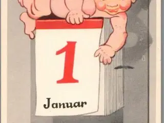 Illa - Godt Nytaar - Eneret Serie 689 - Postkort - Brugt