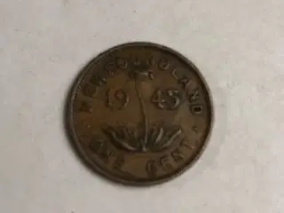 One cent Newfoundland 1945