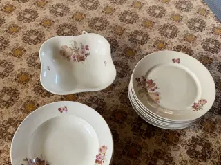 5 dybe og 5 flade plus en skål - vita