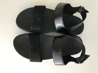 FitFlops sandal str. 38 sort med hælrem