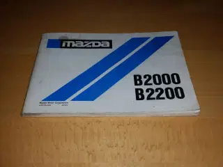 Instruktionsbog Mazda B2000/2200.