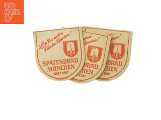 Vintage Spatenbr&#228;u Munchen ølbrikker fra Gs (str. 11,5x11 cm)