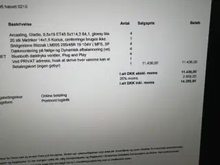 Sorte alufælge med vinterdæk