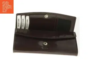 Sort læderpung fra Eoxca (str. 18 x 9 x 3 cm)