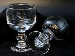 Mundblæste antikke øl- og frokostglas – sæt á 2