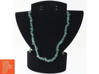 Grøn agate halskæde (str. 88 cm)